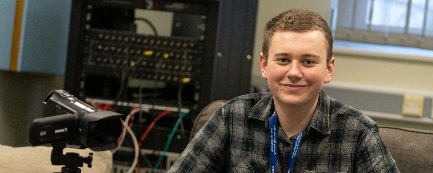 Media student in a class